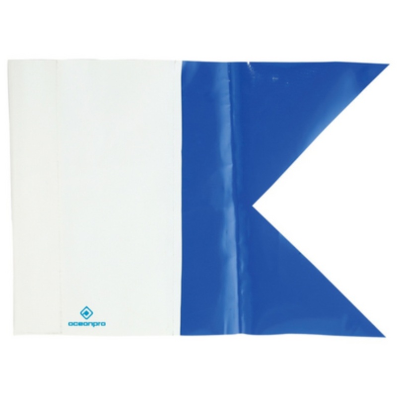 Ocean Pro Pvc Dive Flag S Blue / White