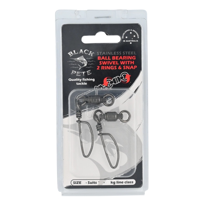 Black Pete Ball Bearing Snap Swivel 3 (6-8kg)