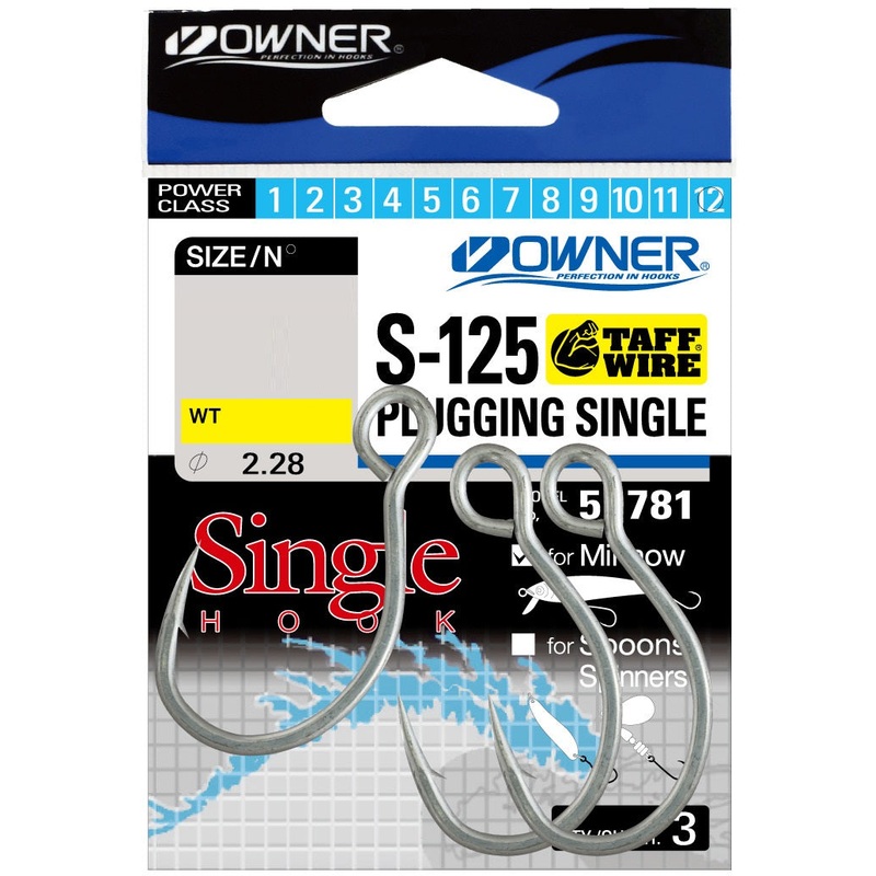 Owner S-125 Plugging Inline Single Hook 1/0