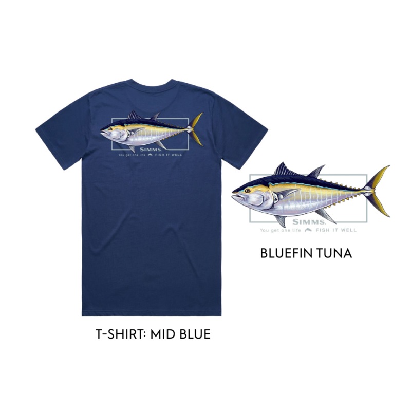 Simms Artist Tee Bluefin Tuna Fish it Well 2XL