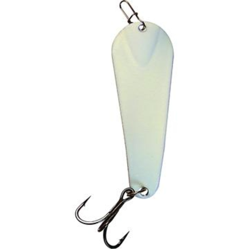 Custom Jigs and Spins Pro Glow Slender Spoon 1/16oz Blue Glow Tiger Nickel