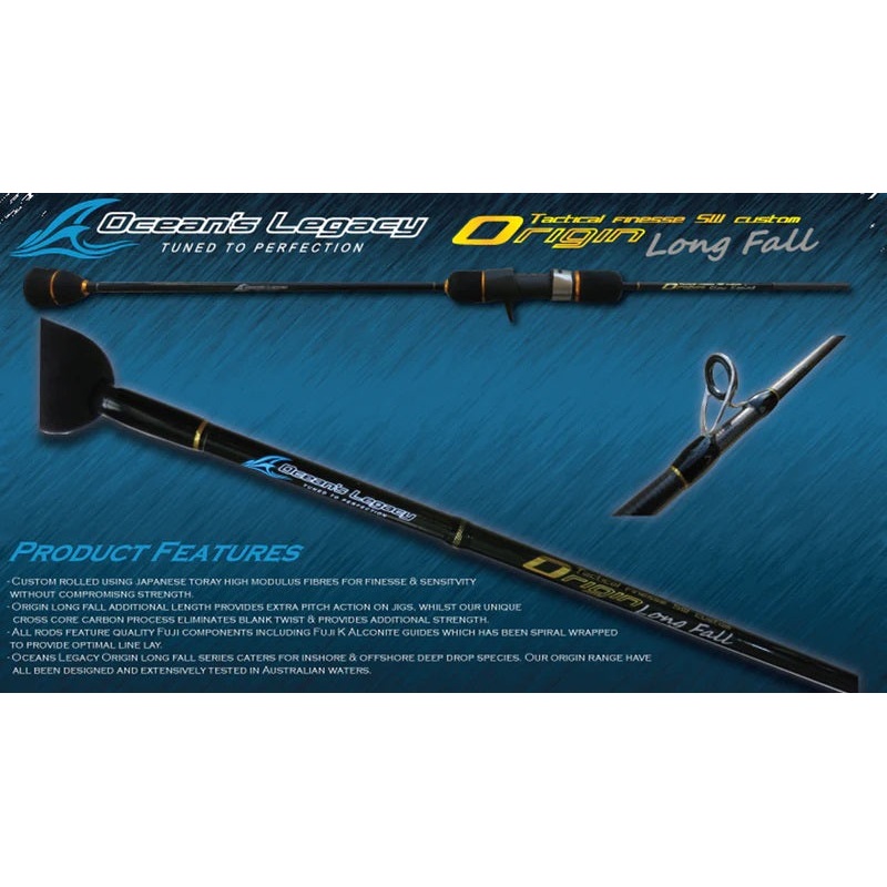 Oceans Legacy Origin Long Fall Jigging Overhead Rod B73H