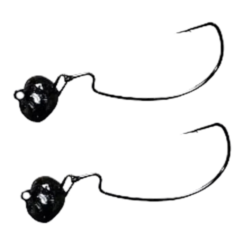 Pro Point Wobble Head Pivotal Football Jigs 3/8 oz Black / Blue