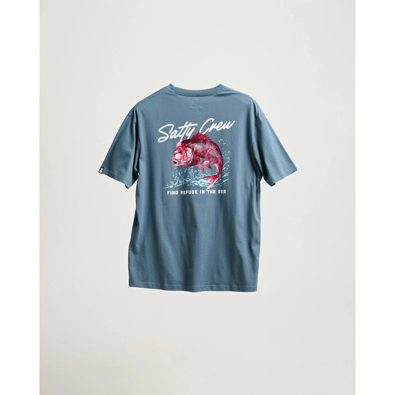Salty Crew Snapper Premium SS Tee Slate M