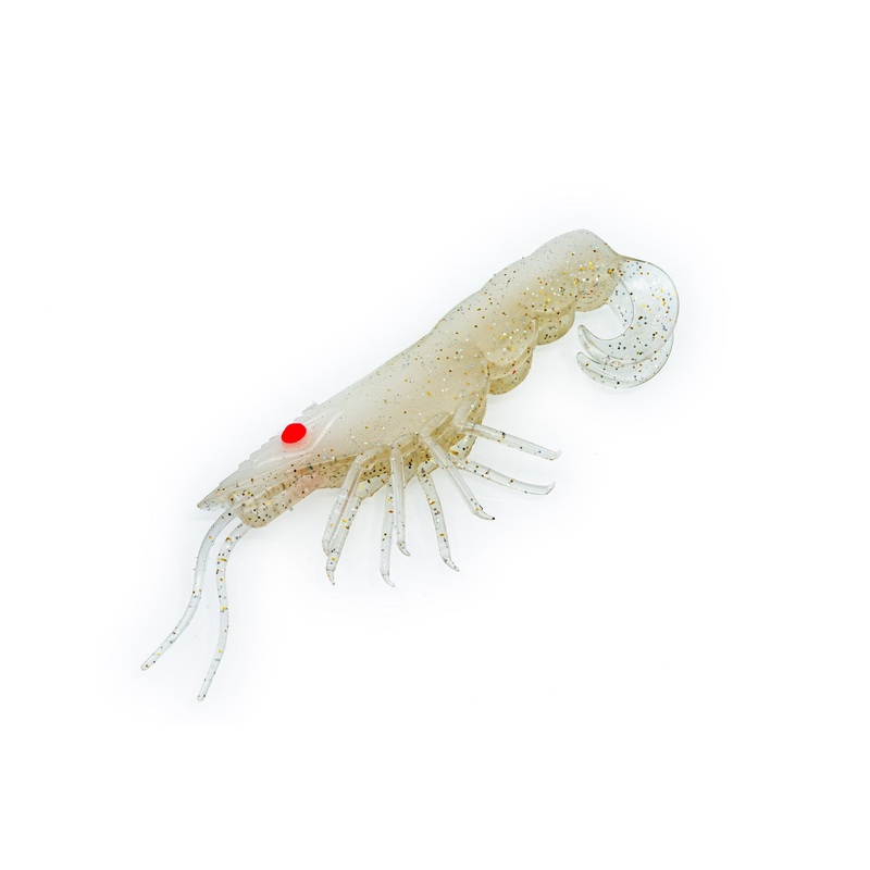 Chasebaits Curly Prawn Soft Plastic Lure 90mm Blood Gold