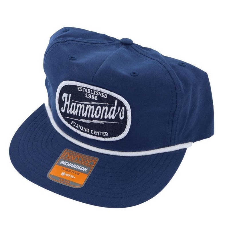 Hammond’s Hat Lighting Logo Navy White Rope