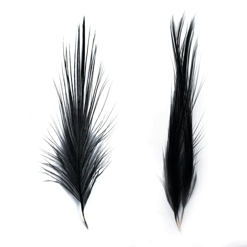 Heron Feathers (Black) Medium