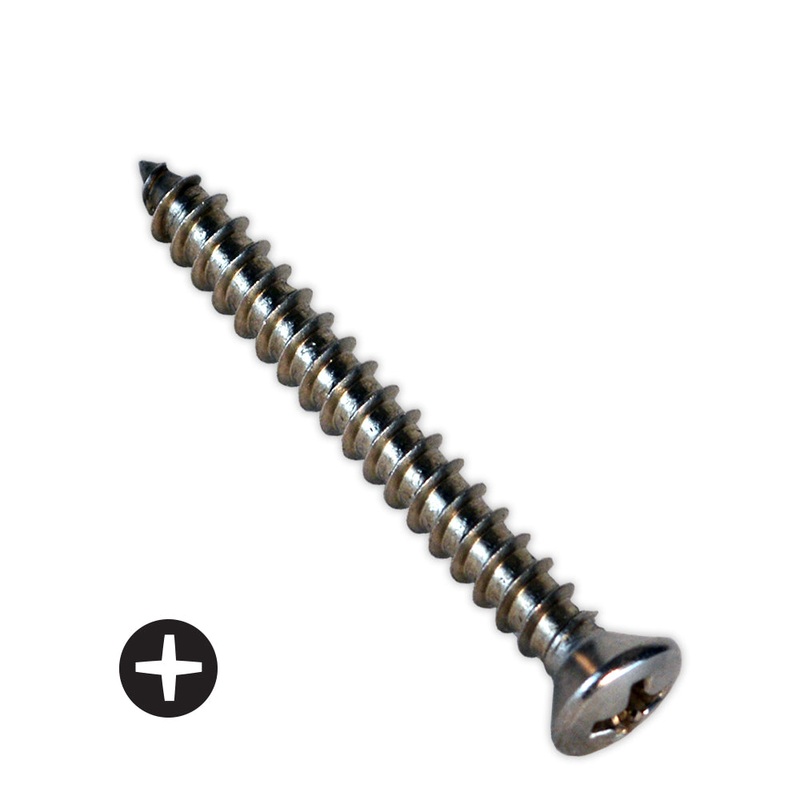Marpac Stainless Steel Self Tapping Phillips Oval Head Screw #6 x 1/2″ 6ct 7-5270