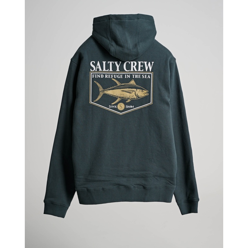 Salty Crew Angler Sherpa Zip Hoodie Coal Black M