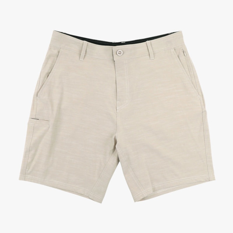 Aftco 365 Hybrid Stretch Chino Fishing Shorts Ecru 9 30