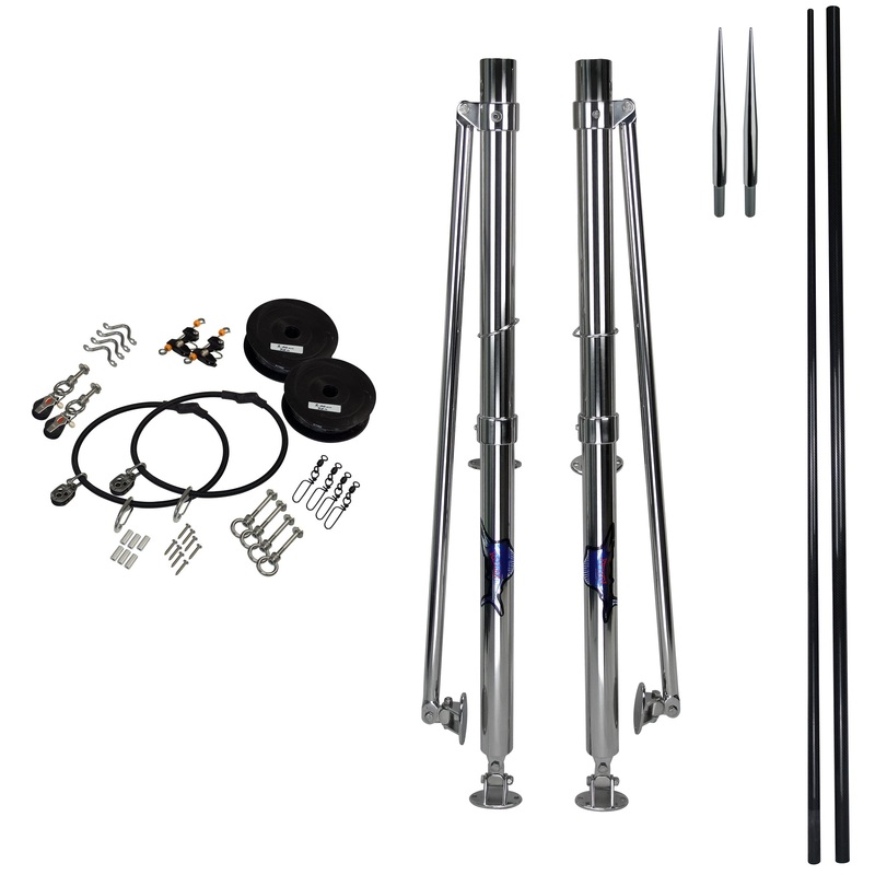 Reelax Junior 600 3K Grander Series Outrigger Poles, Spears & Rigging Complete Kit 6.1M