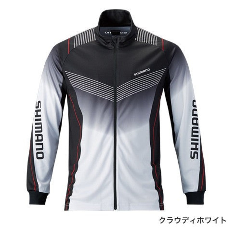 Shimano Full Zip Long Sleeve Shirt SH-051P M White