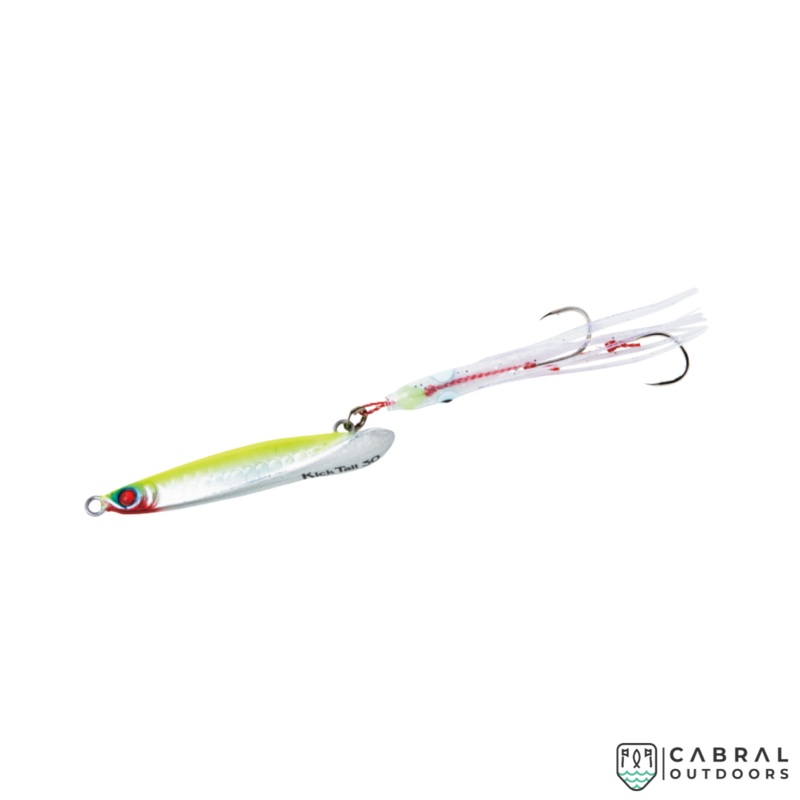Hayabusa Jack Eye Kick Tail  Saltwater Vertical Jig  | 40g | 7cm #6 | Charteruse Back