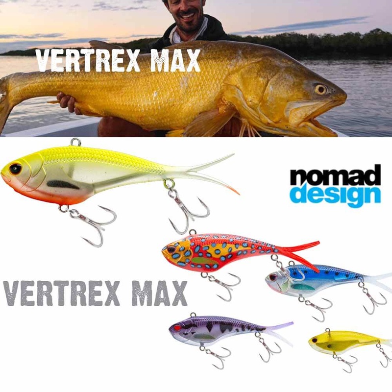 Nomad Design Vertrex Max Vibe 95MM 3.75IN .8OZ Lure AQUA GHOST