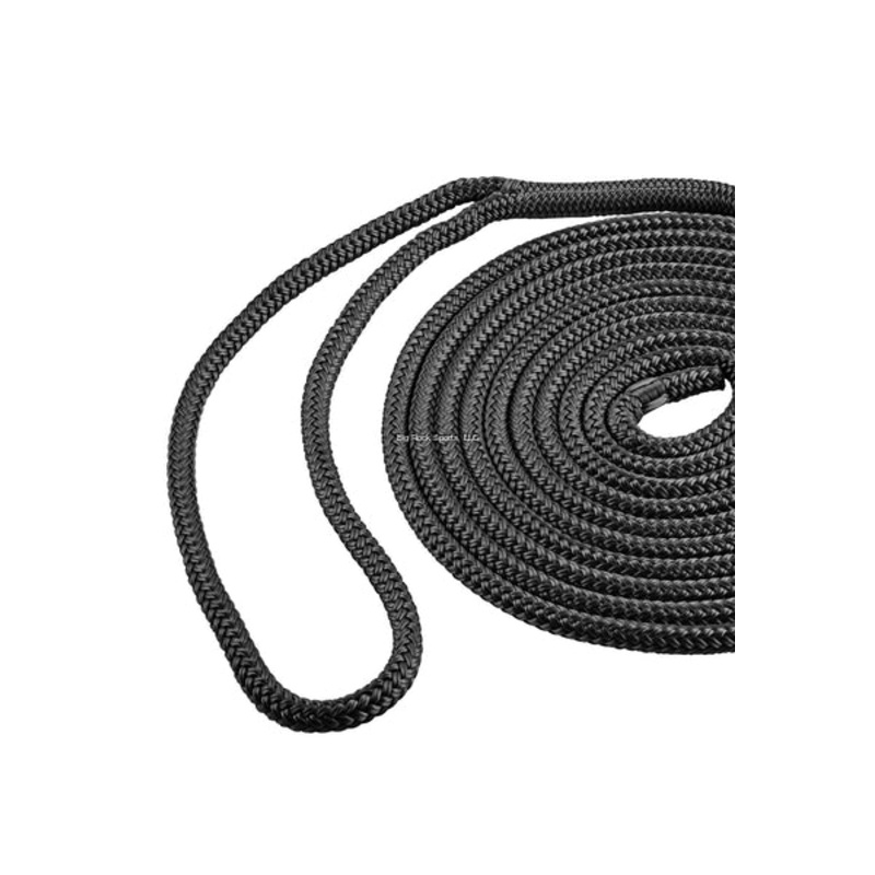 Shoreline Marine DOCK LINE BLK Nylon 3/8″X15’SPLCD