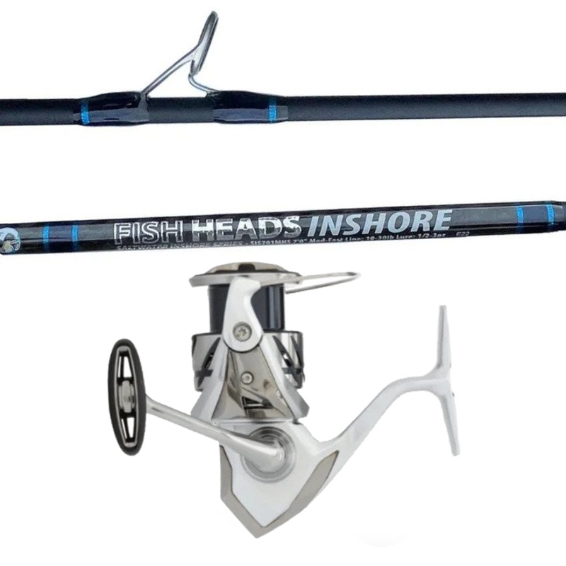 Fish Heads 7′ Inshore Rod & Shimano Stradic FM Reel Combo 07’00” 1/4-1oz ST2500HGFM
