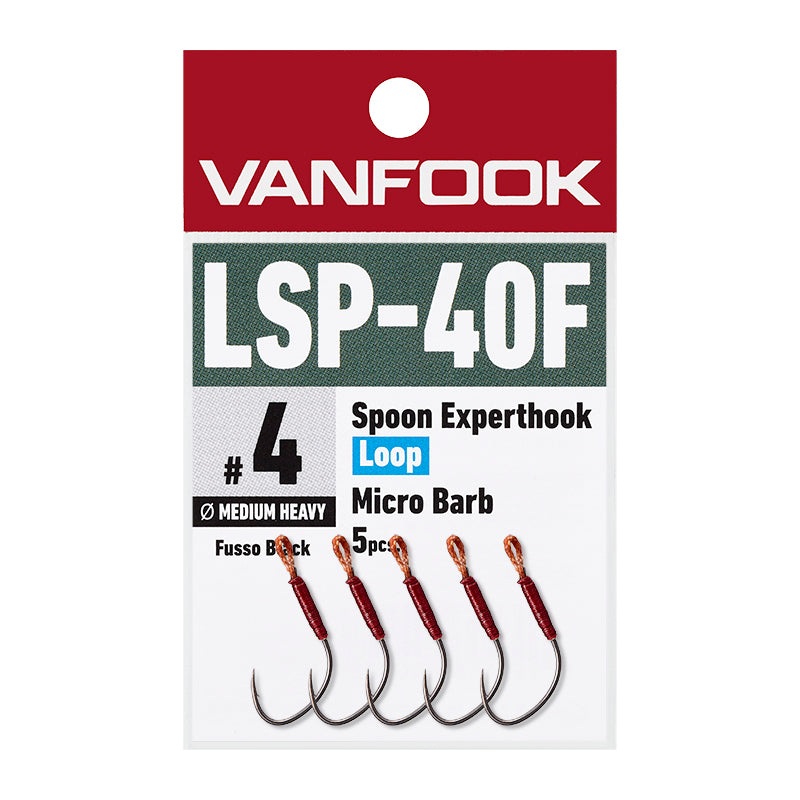 Freshwater Hook – Vanfook – LSP-40F Spoon Experthook Loop Micro Barb 8# (5pcs)
