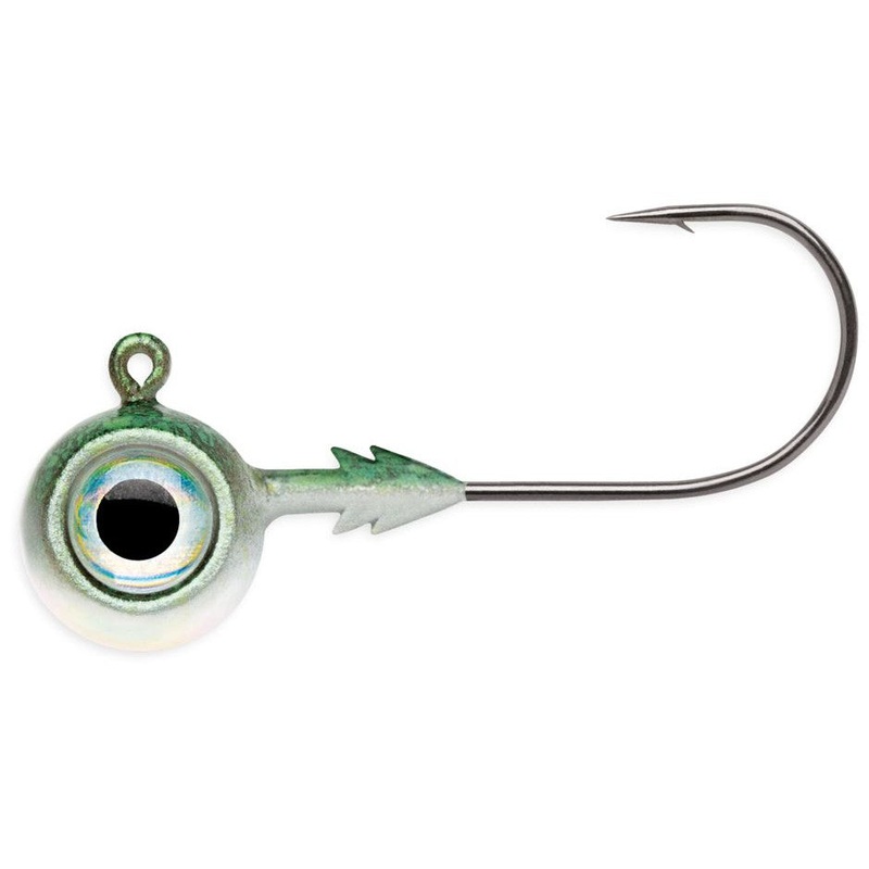 VMC Tungsten Moon Eye Jighead White 3/8 oz 2/0 2pk