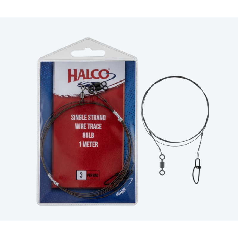Halco Single Strand Wire Trace 105lb – 25cm