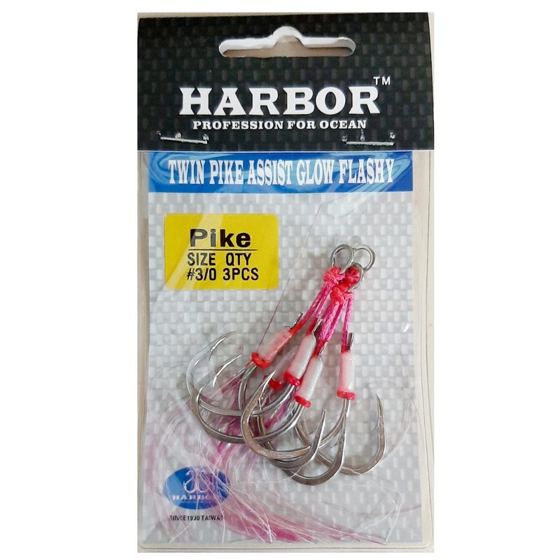 Harbor Twin Pike Assist Glow Flashy 3/0 White Glow