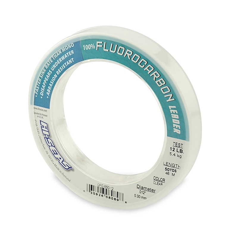Hi-Seas Fluorocarbon Leader 50yds – Clear 20#