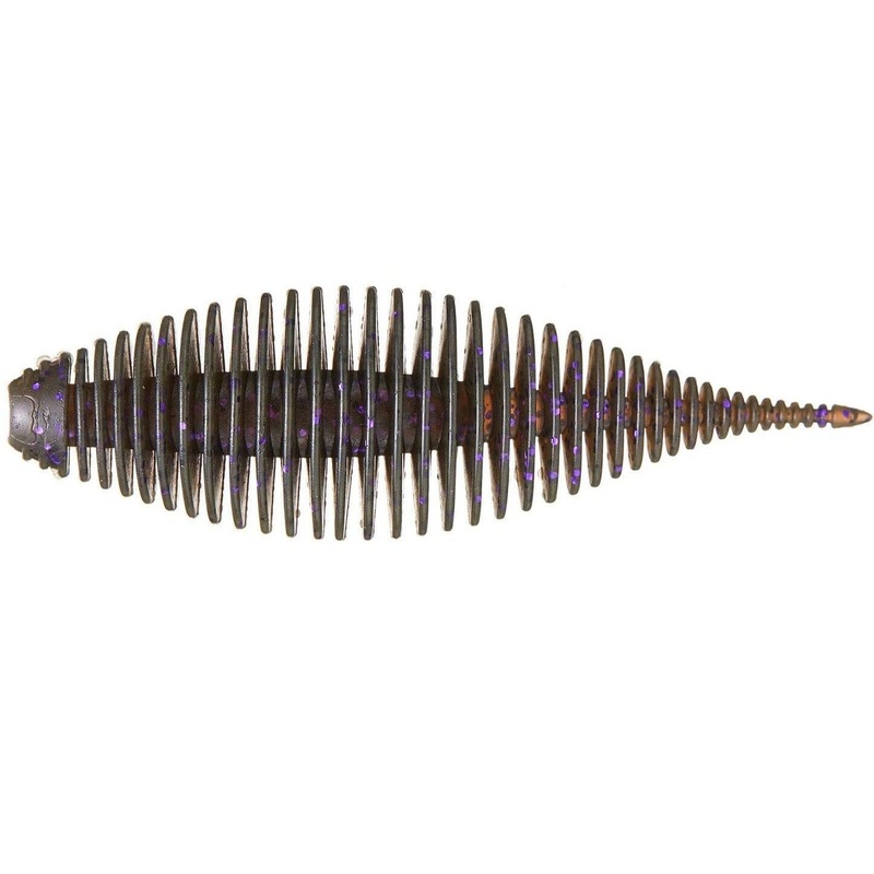 Geecrack Bellows Shad Floating Elastomer Aj’s Dark Juice 3.8″ 3pk
