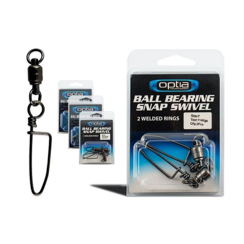 Optia Stainless Ball Bearing Tounament Snap Swivel 10