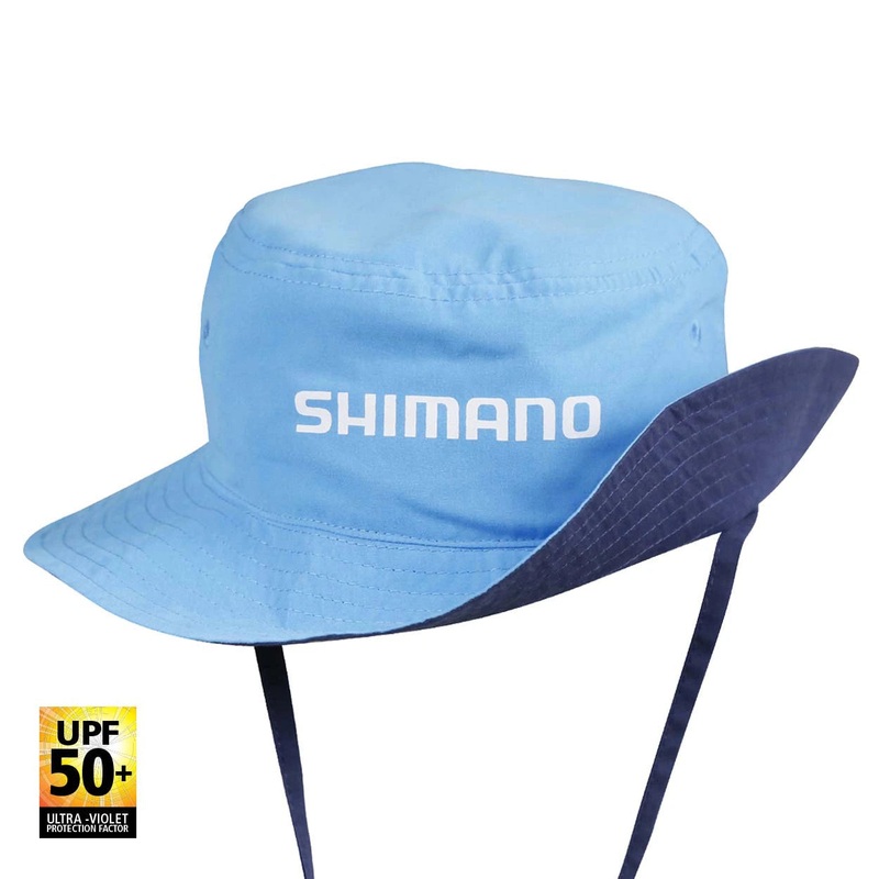 Shimano Kids Bucket Hat Reversible Cyan/Navy