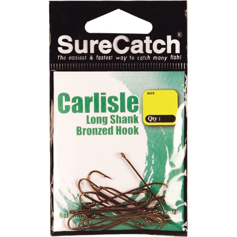 Sure Catch Bronzed Carlisle Bloodworm Long Shank Hook 1