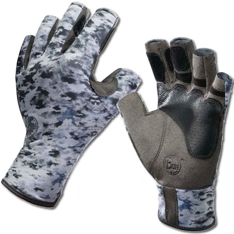 Buff Angler II Gloves Fish Camo S/M