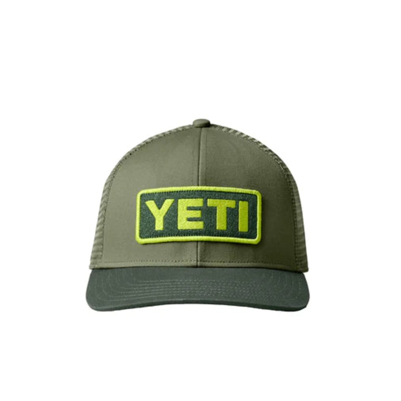 Yeti Logo Badge Trucker Hat Olive/Forest