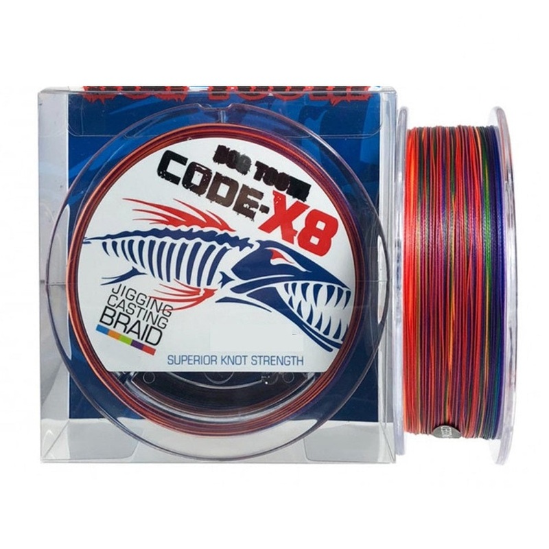 Dog Tooth Code x8 1200m Multi Colour Braided Fishing Line 100lb