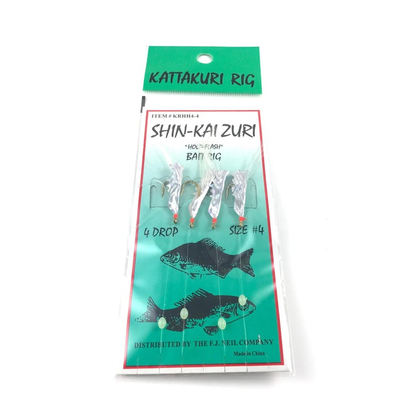 F.J. Neil KRHH4-4 Sabiki Bait Rig W/ Holo Flash