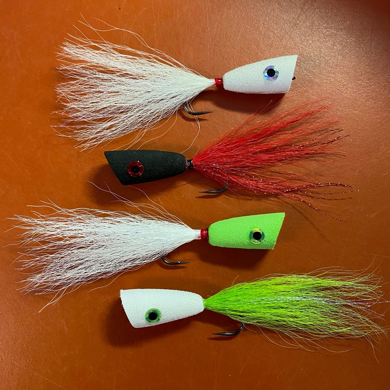 Saltwater Popper White/Chartreuse