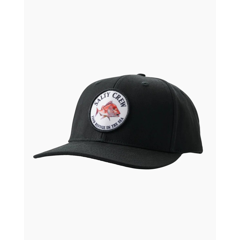 Salty Crew Snap Attack 6 Panel Cap Black
