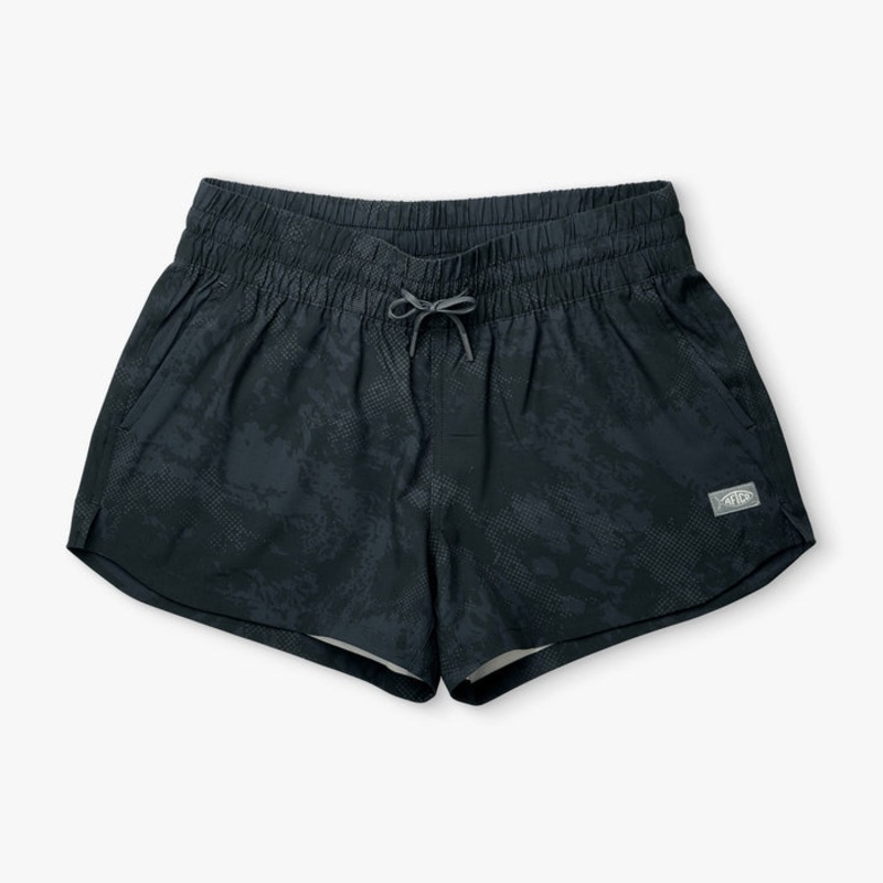 Aftco Women’s Strike Shorts Black Storm Camo XS