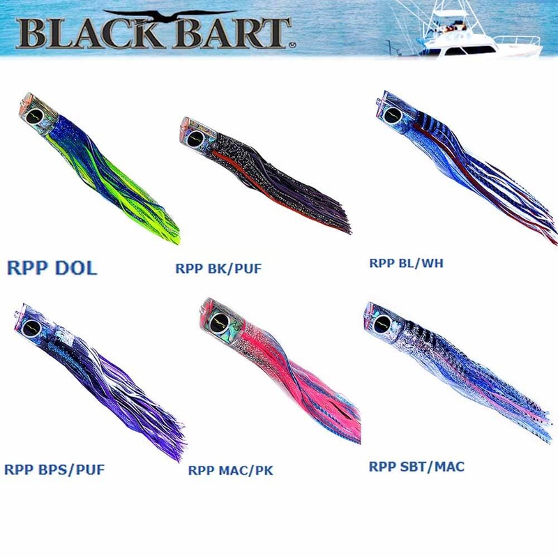Black Bart RPP Trolling Lure BLACK DOT/PURPLE FLEK