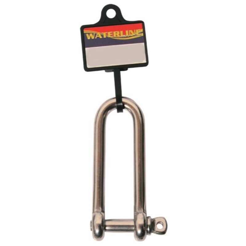 Waterline Long Stainless Steel Dee D Shackle 10mm