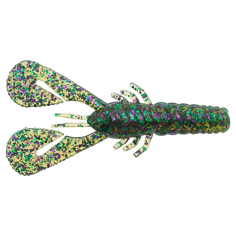 Z-Man Turbo CrawZ 4″ Pack of 6 Black Blue Flake