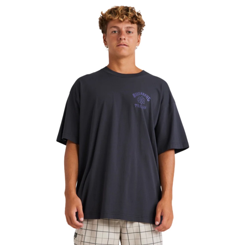 Billabong Terrys Flower SS T-Shirt S WASHED BLACK