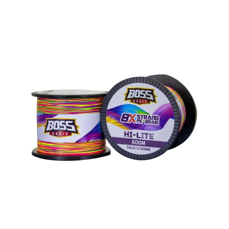 Boss Braid 8X Strand PE Braid Hi-Lite-600m 30lb 600m