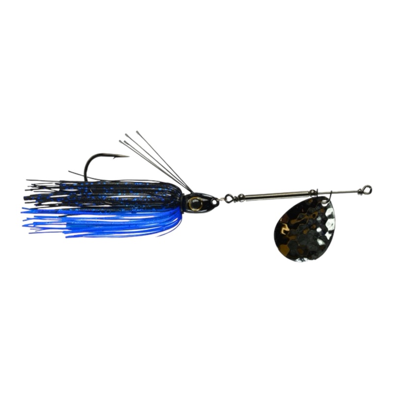 Picasso Lures All-Terrain Weedless Inline Spinner Jig 1/2 oz Black Blue / Black Nickel Blade