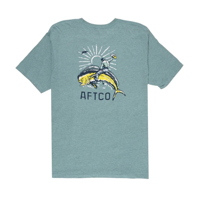 Aftco Bullrider SS T-Shirt Moonstone Heather SM