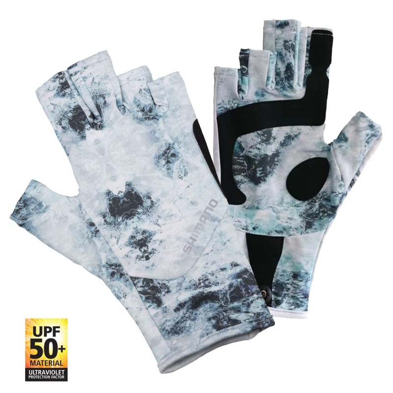 Shimano Sun Gloves UPF50+ Medium Ice Water