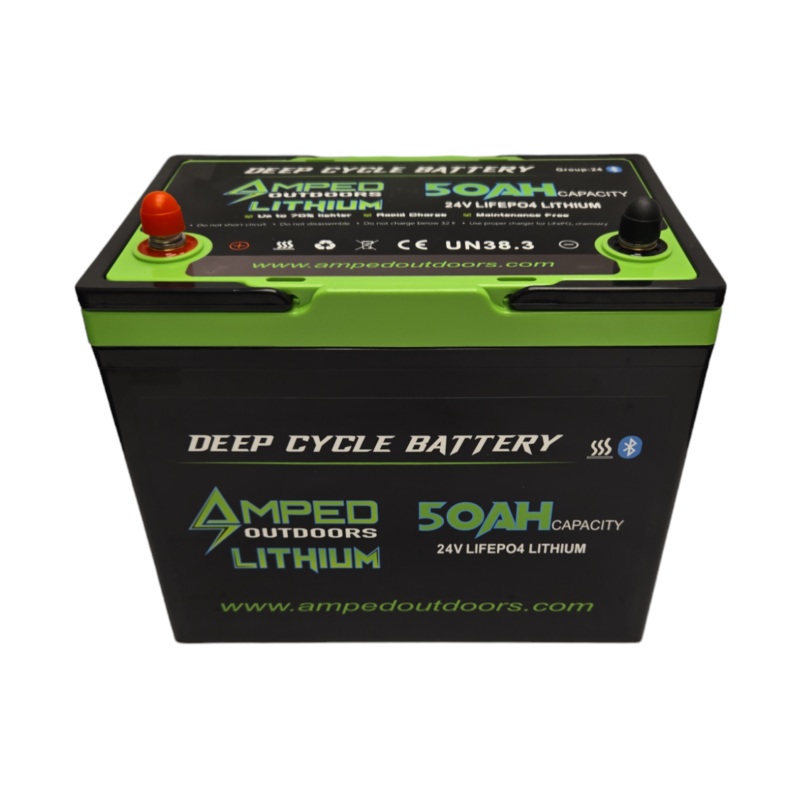 24V 100Ah Trolling Motor Lithium Battery Bundle – Bluetooth – Heated – 24V 10A Charger