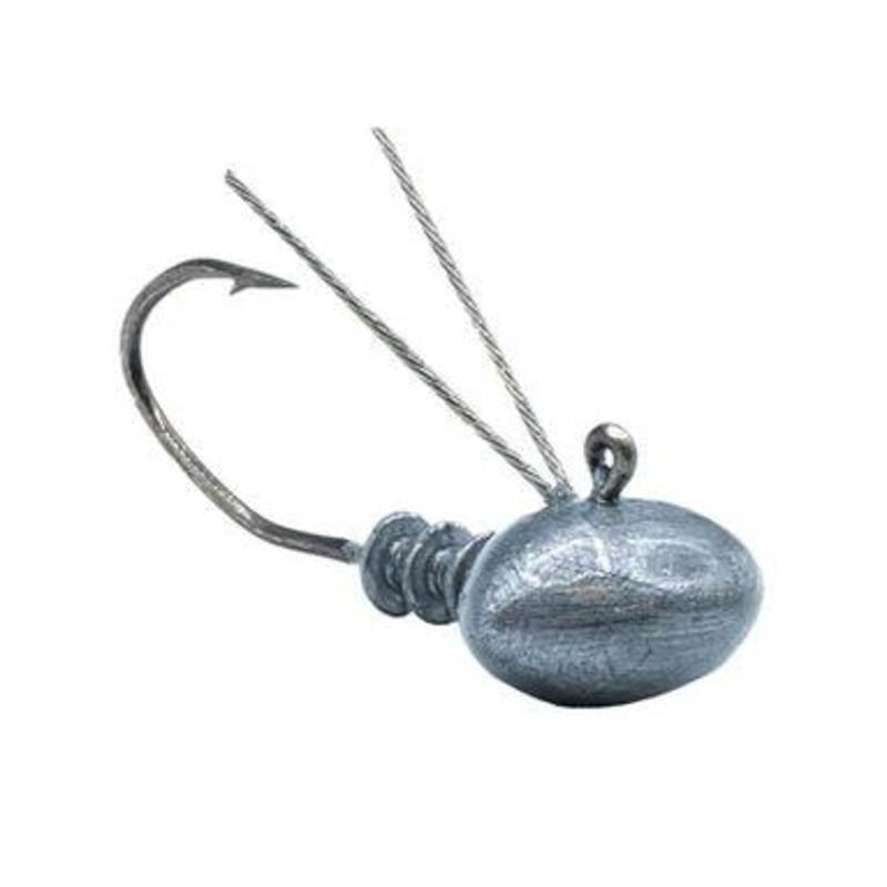 Divine Ned Rig Football Heads 4Pk Green Pumpkin 1/8oz