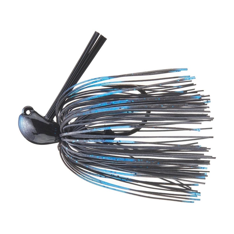 Greenfish Tackle Chibi Jig Old School Rubber Black and Blue 5/16oz