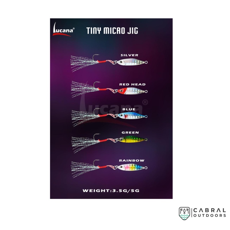 Lucana Tiny Micro Jig  | 3.5g-5g 3.5g Red Head