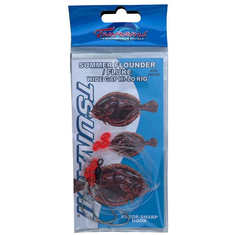 Tsunami TS-4562 Fluke Hi-Lo 2/0 Wide Gap/Beads/Swivel