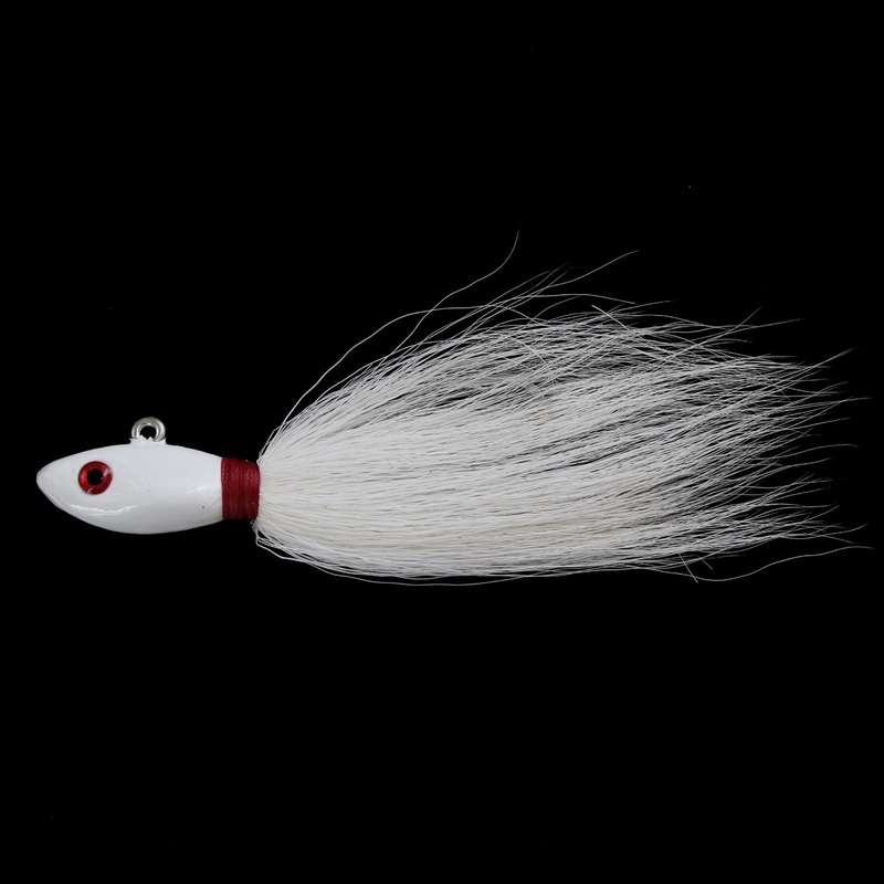 Captain Mack Chipmunk Bucktail Jig White 3 Pk 1/2 oz